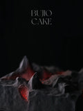 Load image into Gallery viewer, Close-up view highlighting the sculptural peaks of Fire of Love mousse cake.