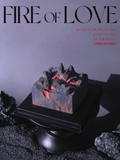 Load image into Gallery viewer, Fire of Love displayed on a pedestal with soft purple lighting.