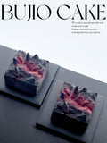 Load image into Gallery viewer, Two Fire of Love strawberry vanilla mousse cakes presented together.