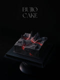 Load image into Gallery viewer, Hero image of Fire of Love, an architecture-inspired strawberry vanilla mousse cake.