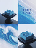 Load image into Gallery viewer, Brand story collage for Wave to the Life, an architecture-inspired coconut passion fruit mousse cake handcrafted by BUJIO.
